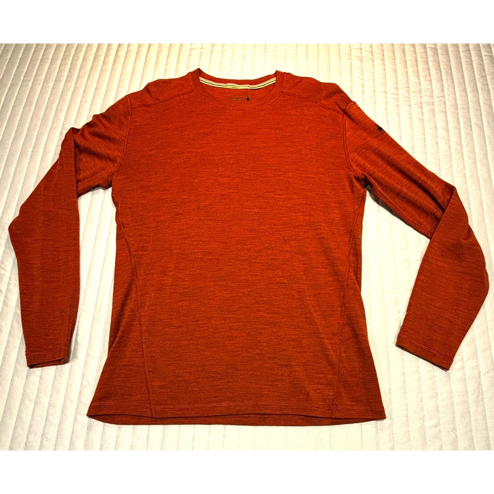 Smartwool Merino 250 Mens Large Long Sleeve Base Layer Tops Rust/Brown Lot of 2 - Picture 6 of 10